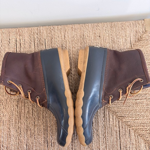 Sperry Topsider Boots Saltwater Duck Boots Women Size 9 Winter Rain Leather - Picture 7 of 9